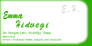 emma hidvegi business card